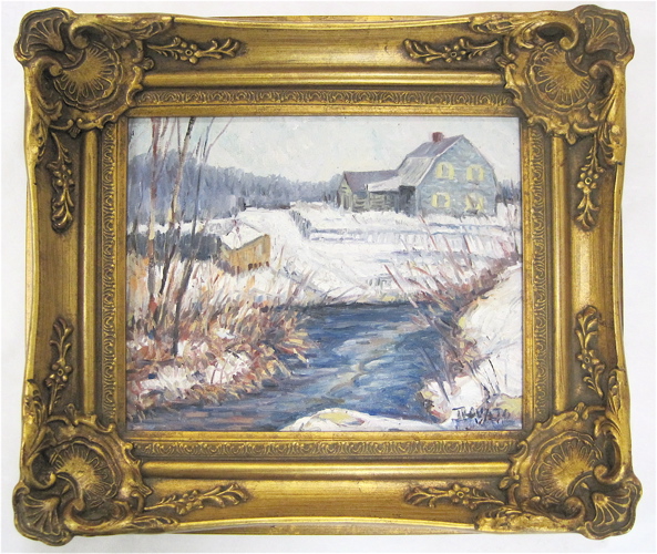 Appraisal: MICHAEL TROVATO OIL ON CANVAS American born Farmhouse in Winter