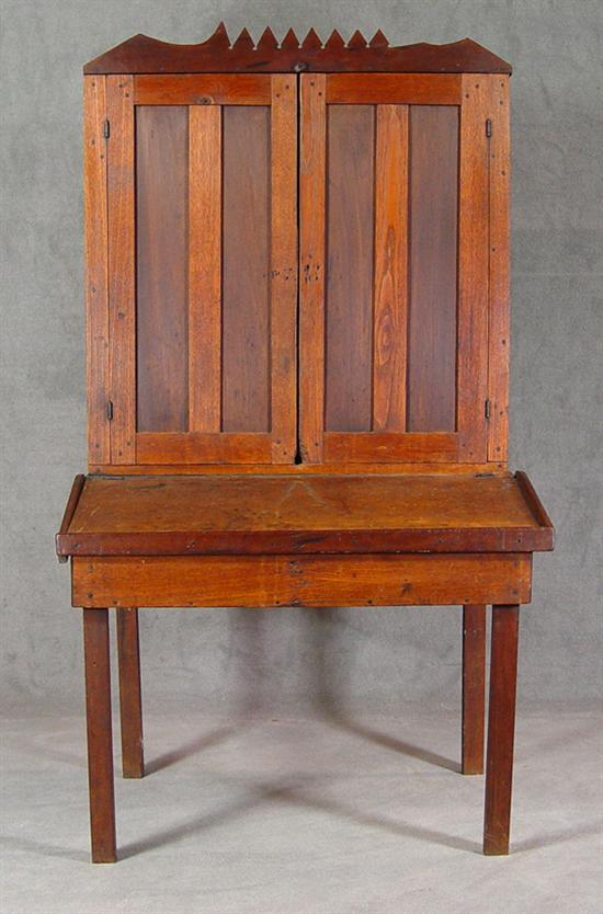 Appraisal: Country Victorian Plantation Desk Late th Century Walnut poplar and