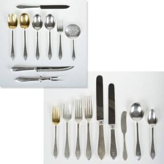 Appraisal: Tiffany Co Faneuil pattern silver flatware set th c incl