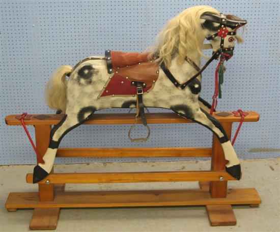 Appraisal: Victorian style rocking horse h w in