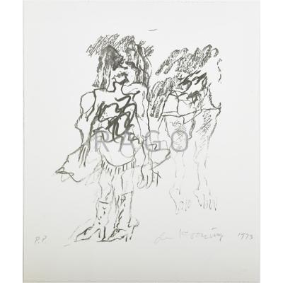 Appraisal: Willem de Kooning Dutch American - Untitled Lithograph framed Signed