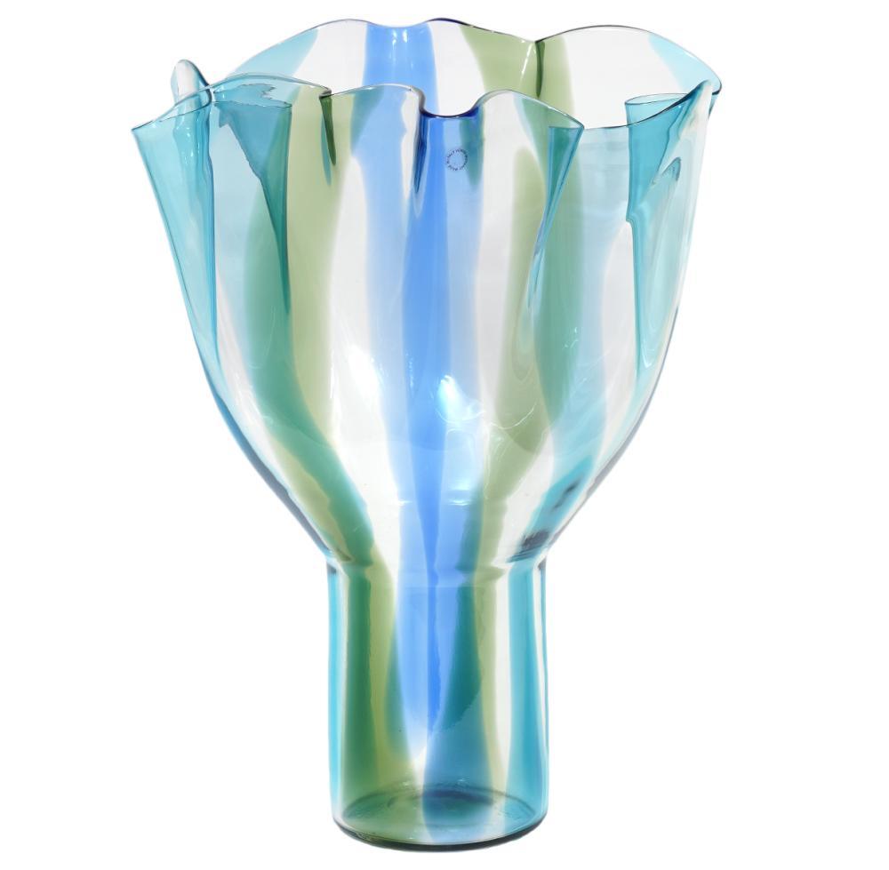 Appraisal: LARGE VENINI KUKINTO VASE BY TIMO SARPANEVATimo Sarpaneva Italy -