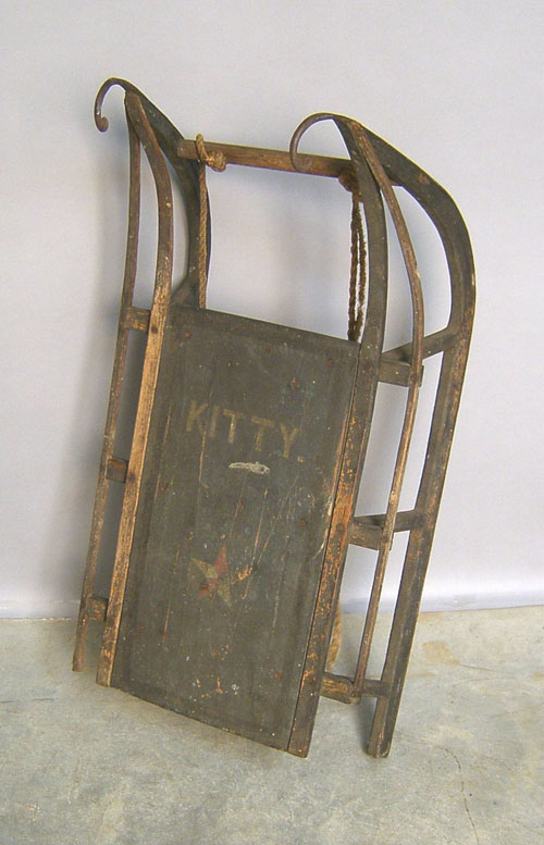 Appraisal: Painted Kitty sled th c