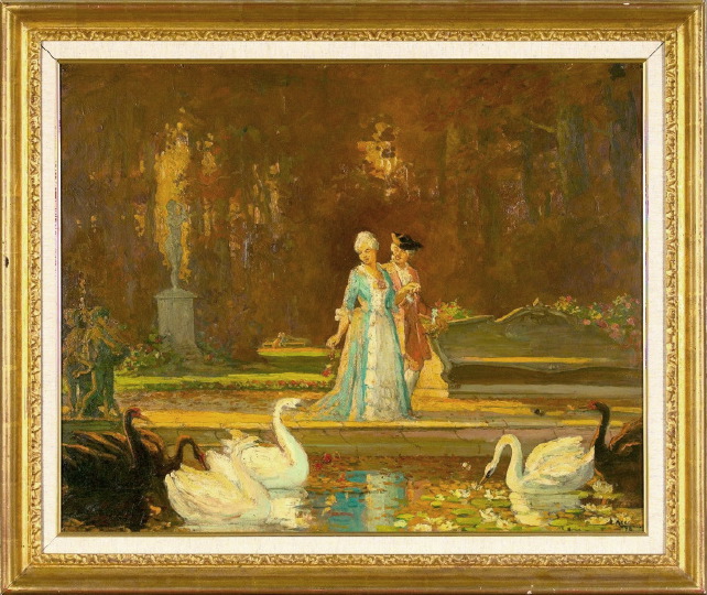 Appraisal: Ernest Azems French fl ca - A Stroll in the