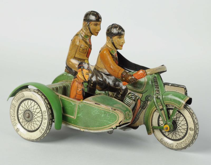 Appraisal: Extremely Rare German Tippco Nazi Motorcycle Tin litho wind-up Driver