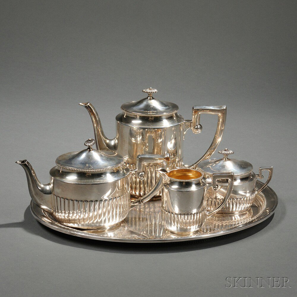 Appraisal: Four-piece German Silver Tea and Coffee Service Schwasbisch Gmund late