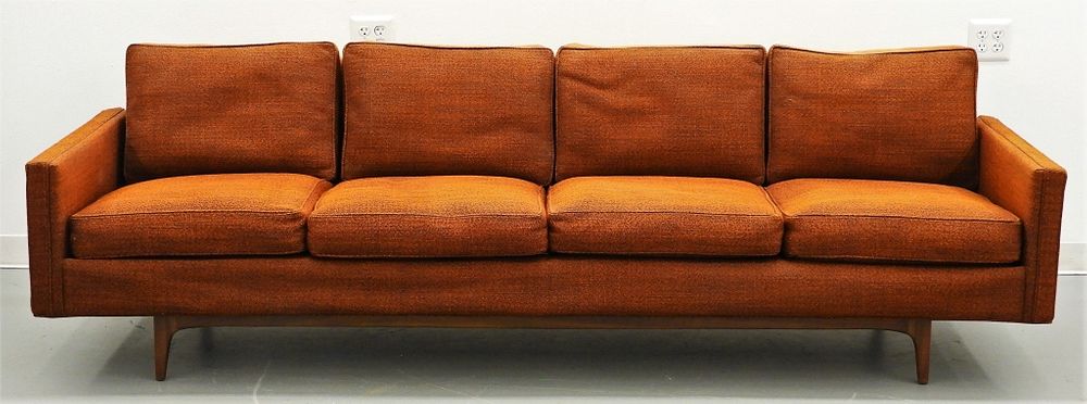 Appraisal: Milo Baughman Thayer Coggin Walnut Couch Sofa United States -