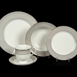 Appraisal: A Rosenthal Platinum Grail Porcelain Dinner Service comprising dinner plates