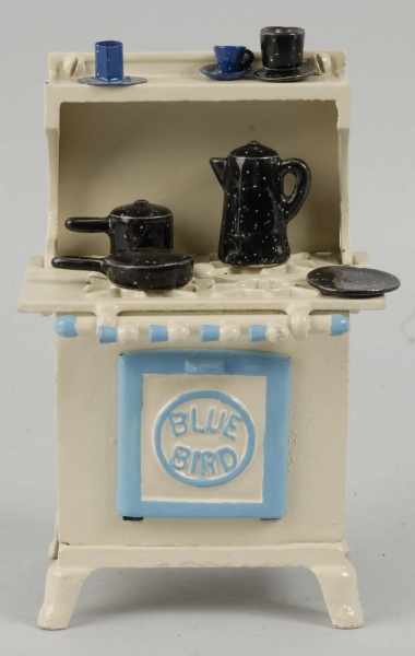 Appraisal: Cast Iron Grey Iron Blue Bird Children's Stove Description Includes