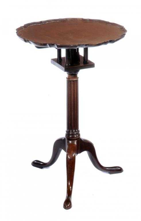 Appraisal: A MAHOGANY TRIPOD TABLE in George III style the moulded