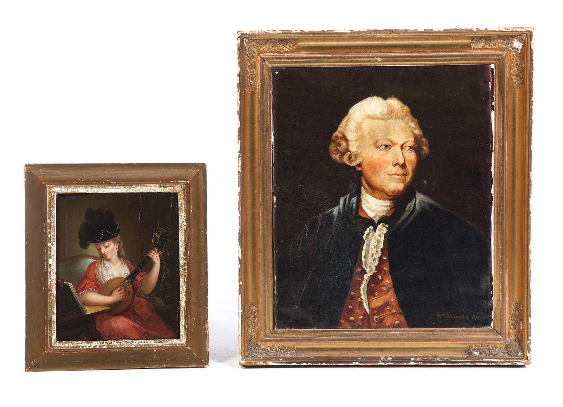 Appraisal: TWO PORTRAITS EUROPEAN SCHOOL LATE TH-EARLY TH CENTURY Oil on