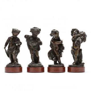 Appraisal: A Set of French Bronze Four Seasons circa unmarked each