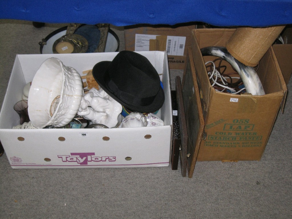 Appraisal: Lot comprising a box of assorted items to include Paragon