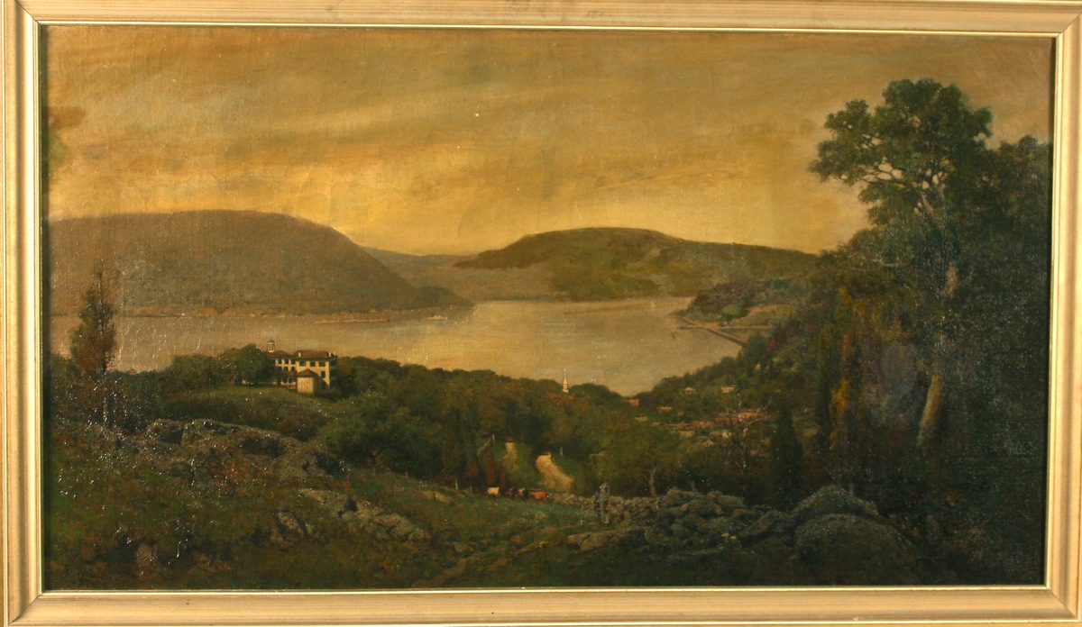 Appraisal: FRANK ANDERSONAmerican - Scenic view looking down on the Hudson