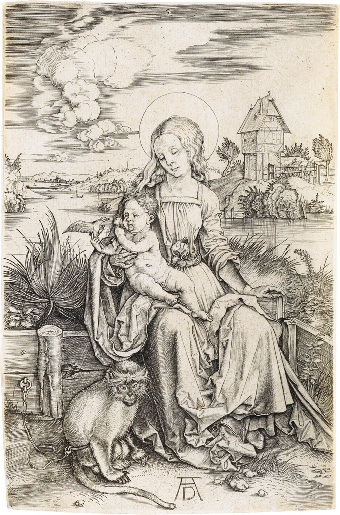 Appraisal: ALBRECHT D RER Virgin and Child with the Monkey Engraving