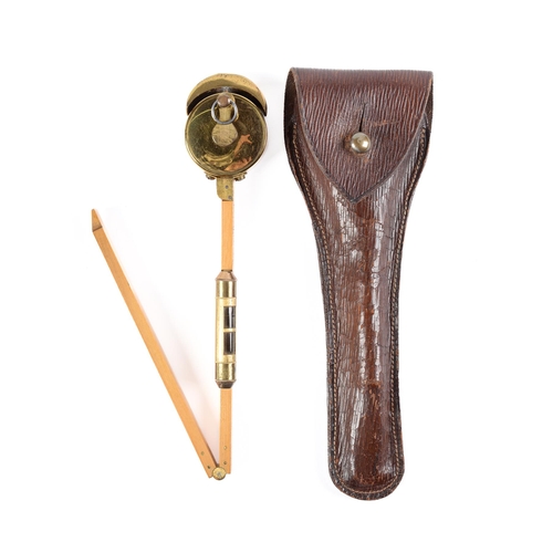 Appraisal: A boxwood and brass horse measure and spirit level Cooper