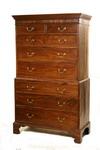 Appraisal: CHEST ON CHEST - Circa - English mahogany chest on