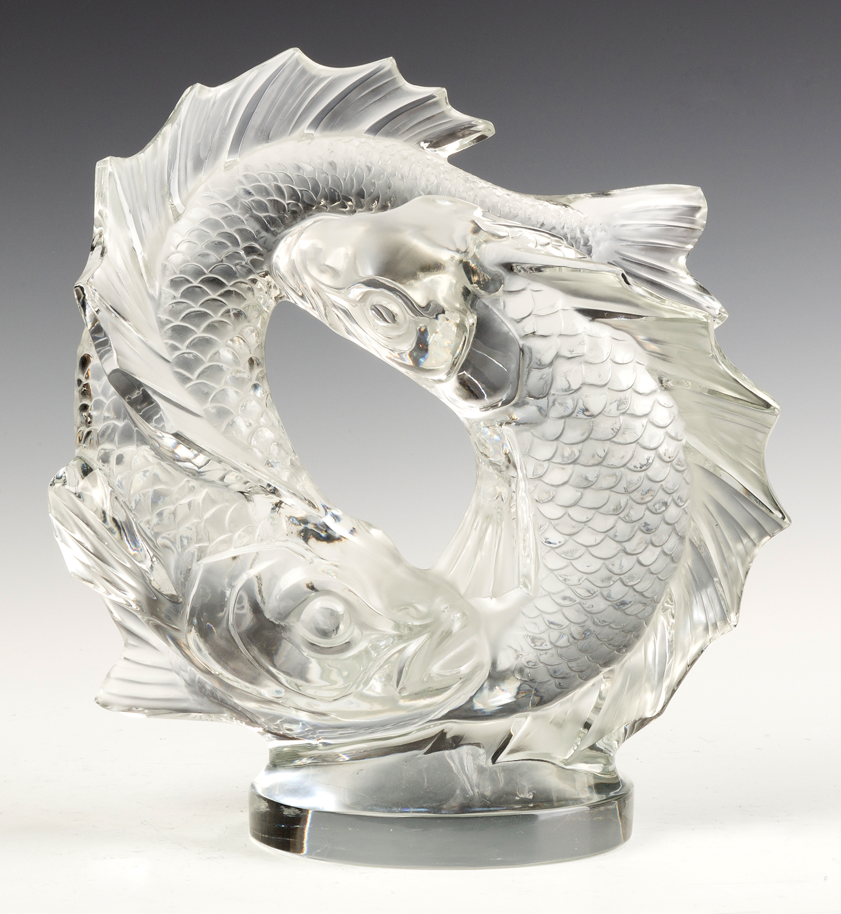 Appraisal: Lalique Koi th century Stamped in block letters Lalique