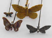 Appraisal: A mixed lot of hat pins designed as butterflies including