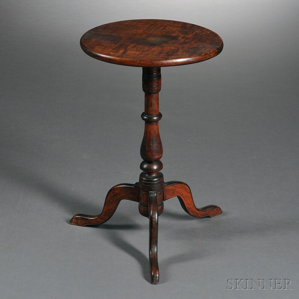 Appraisal: Maple Candlestand probably New Hampshire late th century the circular