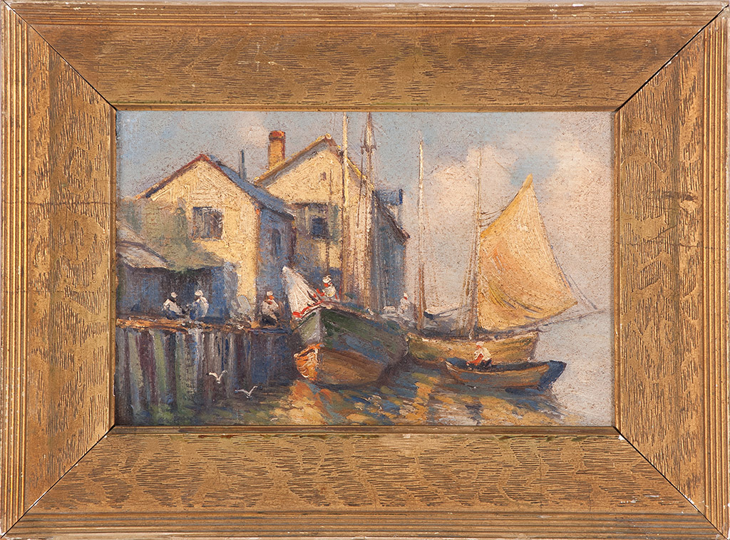 Appraisal: FRAMED PAINTING IN THE MANNER OF ARTHUR V DIEHL American