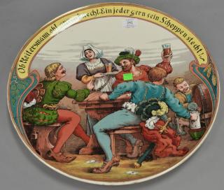 Appraisal: Villeroy Boch charger Musketeer in the tavern dia in Villeroy