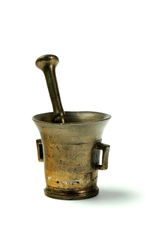 Appraisal: MORTAR AND PESTLE American or European th century Bronze set