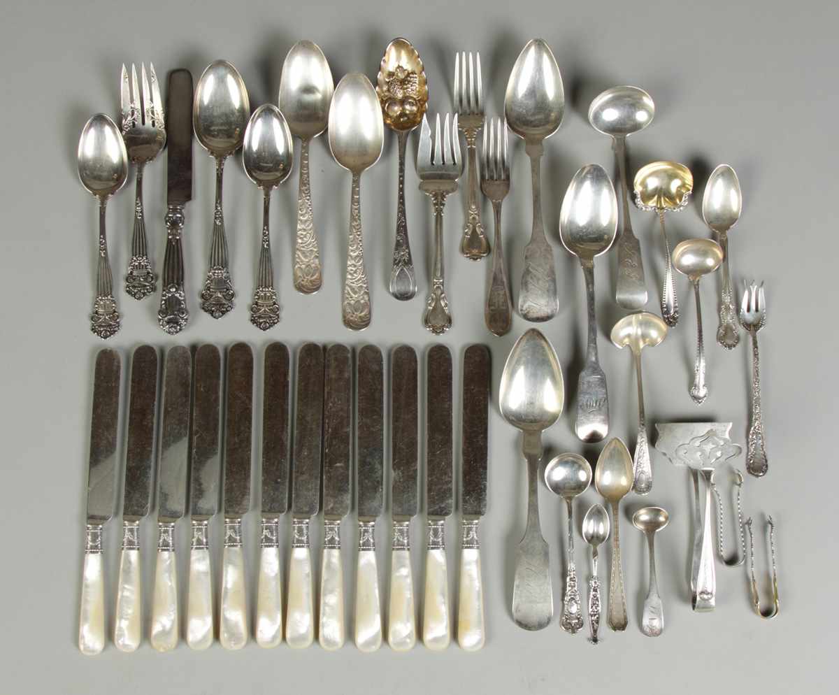 Appraisal: Group of Misc Sterling Coin Silver Flatware ozt excluding knives