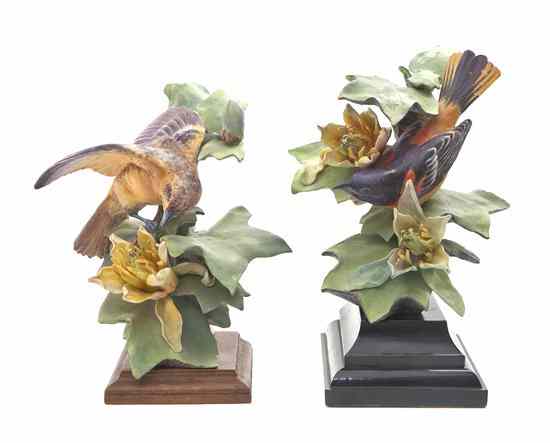 Appraisal: A Pair of Royal Worcester Dorothy Doughty Birds Baltimore Orioles