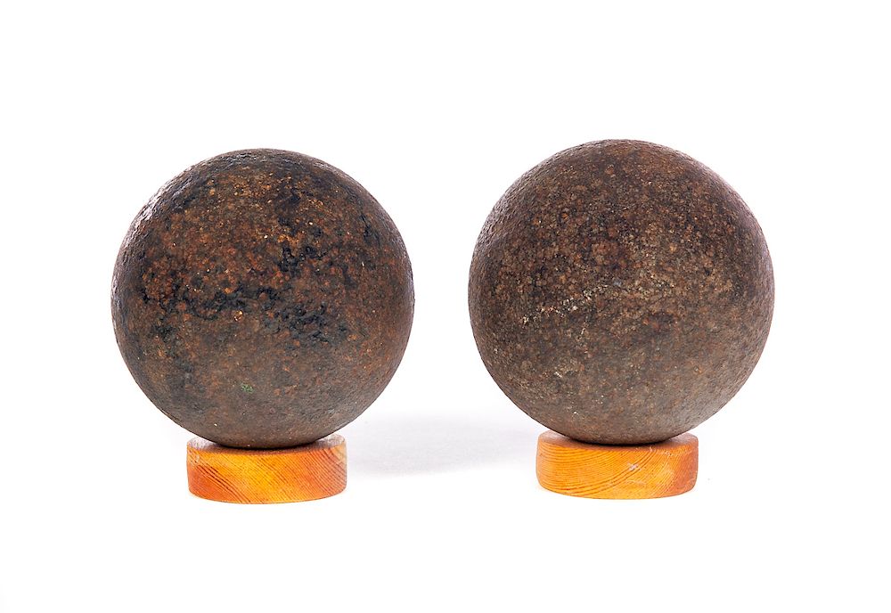 Appraisal: Civil War Cannon Balls Good condition with normal wear Please