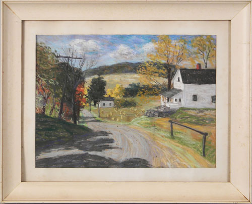 Appraisal: Wilmer Grunwald American th c pastel titled Dundee Ohio x