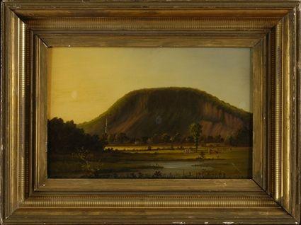 Appraisal: AMERICAN SCHOOL EAST ROCK NEW HAVEN Oil on academy board