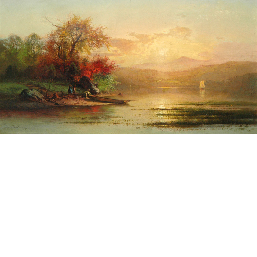 Appraisal: Arthur Parton American - Autumn Sunset Over a Lake Signed