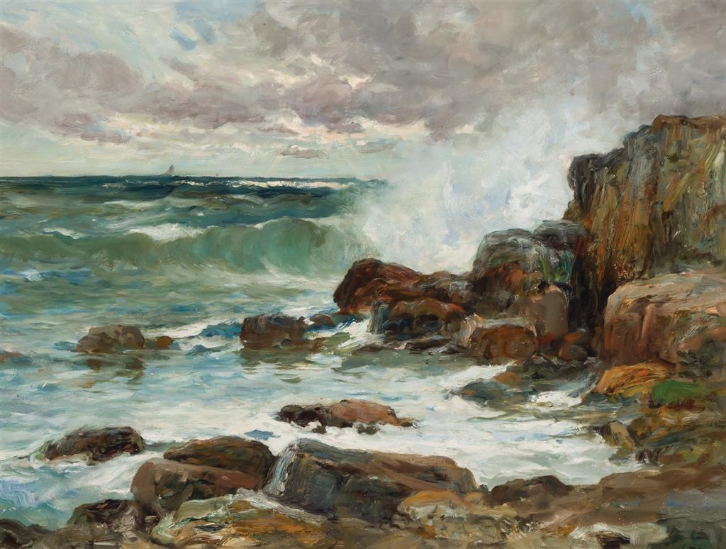 Appraisal: CHARLES PAUL GRUPPE American - Breakers at Bass Rocks Gloucester