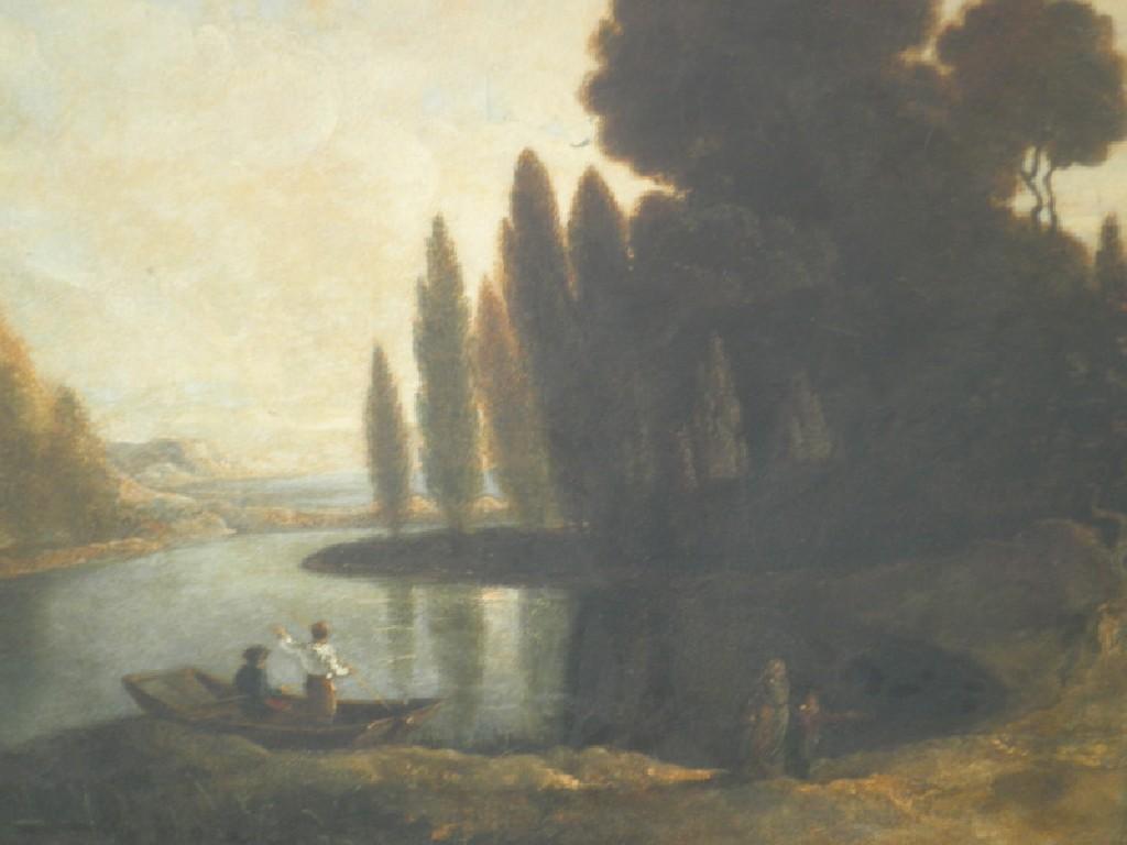 Appraisal: Follower of Richard Wilson - Two boys in a punt