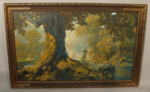 Appraisal: Maxfield Parrish American - DREAMING Color Lithograph x in