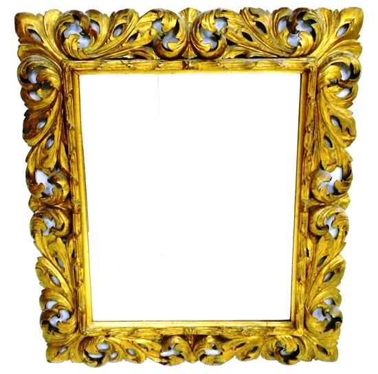 Appraisal: Baroque style wall mirror gilt scrolled foliate pierced frame overall