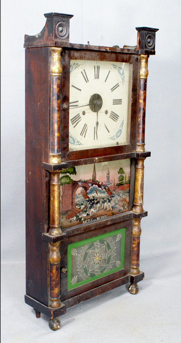 Appraisal: Birge Beck Co triple deck day column clock missing eagle