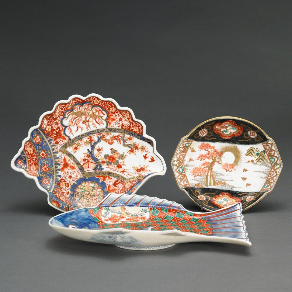 Appraisal: Three Porcelain Plates maximum Japan th c cm