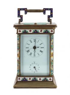 Appraisal: A Chinese Cloisonne Carriage Clock Height inches A Chinese Cloisonne