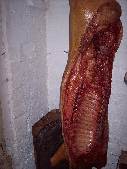 Appraisal: A display model of half a pig carcass