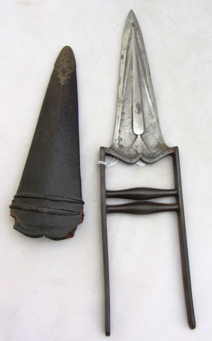 Appraisal: An Indian steel Katar late th century with fluted multi-fullered