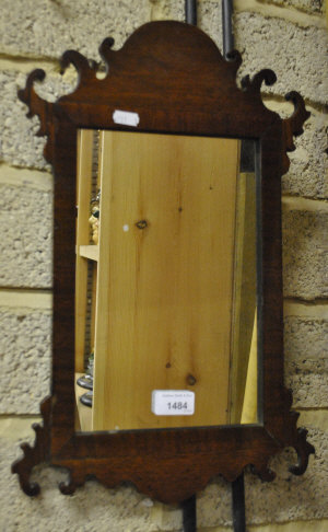 Appraisal: A small Georgian-style fret-cut wall mirror