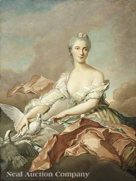 Appraisal: Follower of Jean-Maarc Nattier French - Madame de Pompadour as