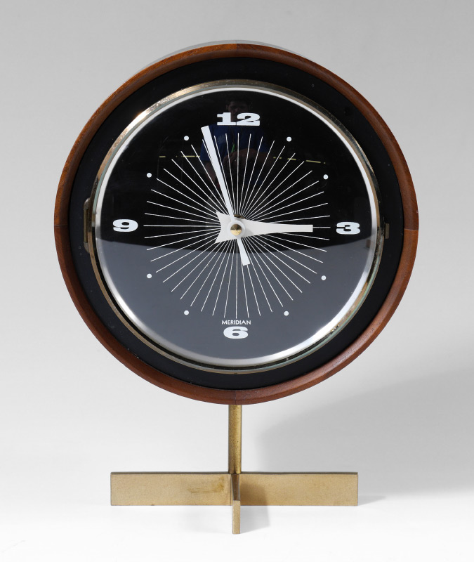 Appraisal: ARTHUR UMANOFF MERIDIAN DESK CLOCK Designed by Arthur Umanoff and