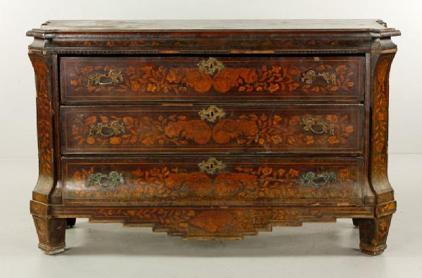 Appraisal: - Marquetry Chest of Drawers Chest of drawers with marquetry