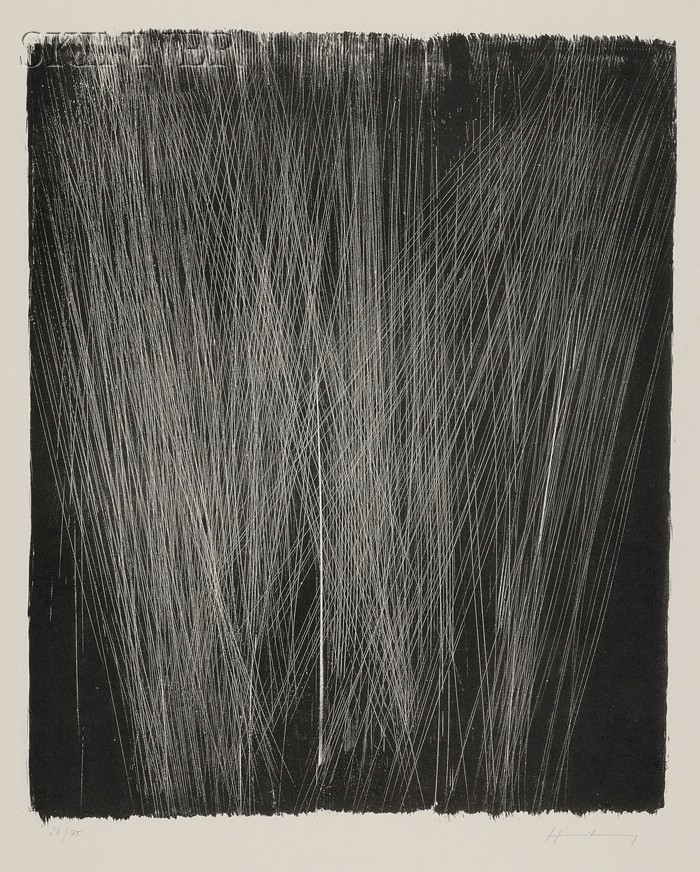 Appraisal: Hans Hartung German - L edition of Signed Hartung in