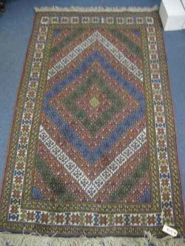 Appraisal: Hamadan Persian Handmade Rug overall geometric designs ' '' x