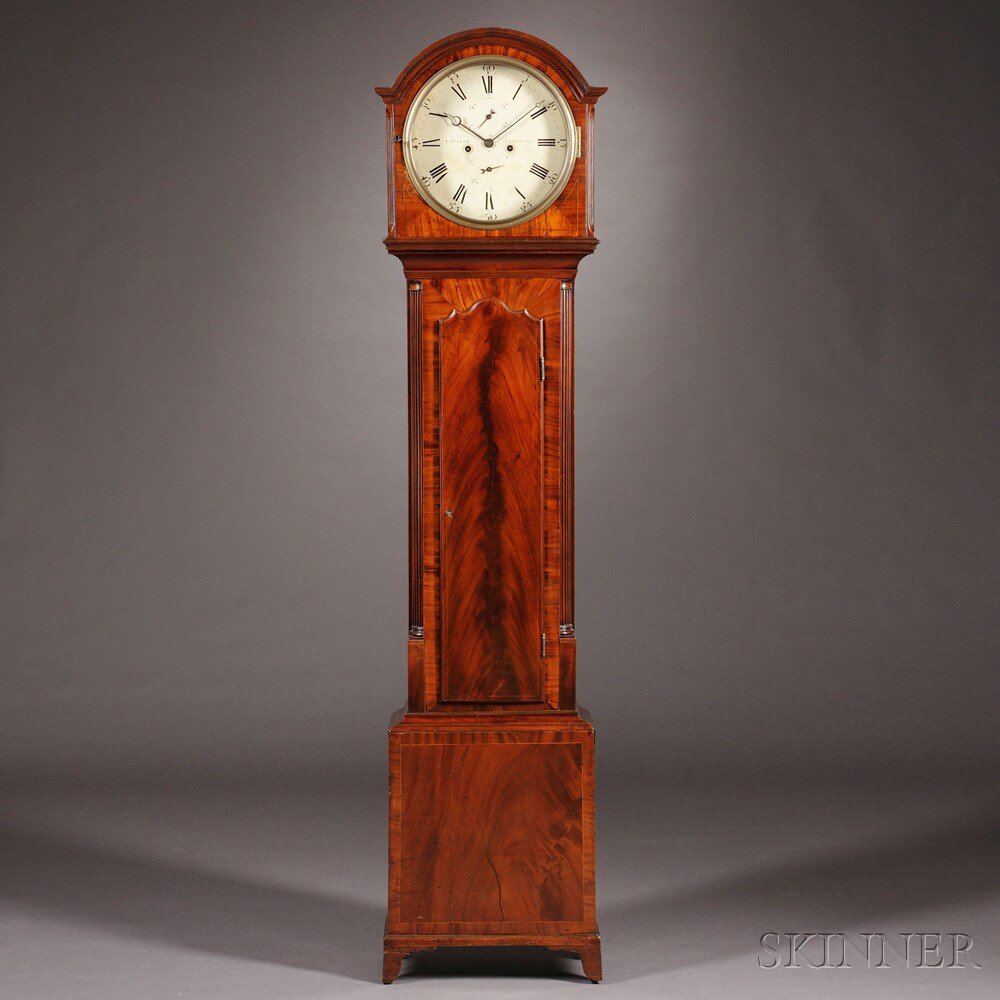 Appraisal: A Millar Mahogany Tall Clock Edinburgh c the dome top