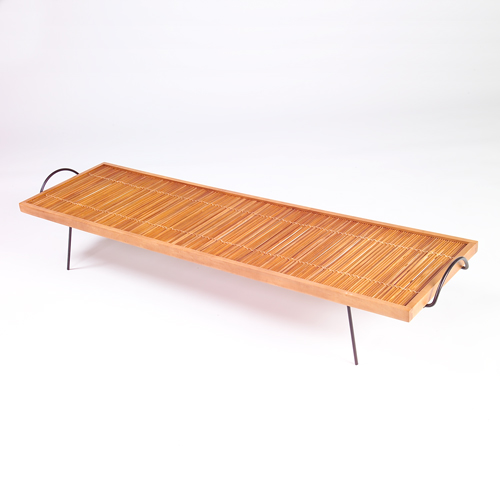 Appraisal: KATAVOLOS LITTELL KELLEY Coffee table with inset dowels to top